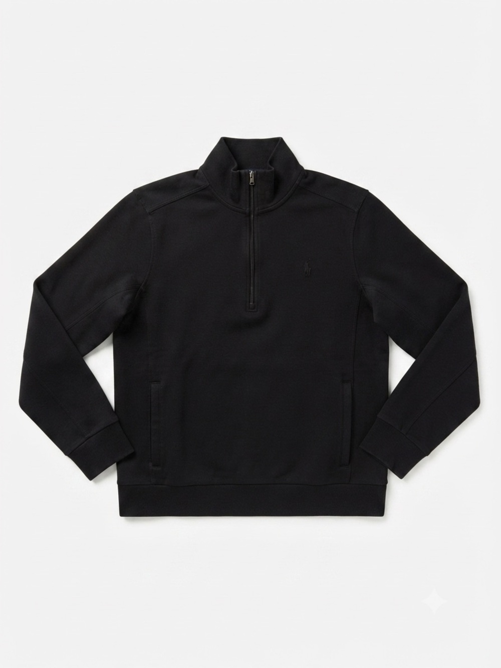 Ralph Lauren Golf Black 1/4 Zip Pullover Sweatshirt Women Size L Athletic Preppy